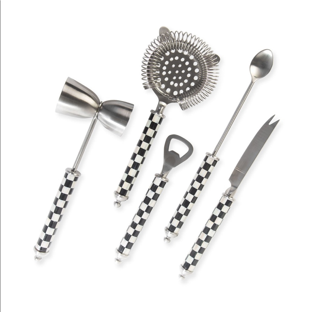 MacKenzie Child’s Courtly Check 3260 Bar Tool Set